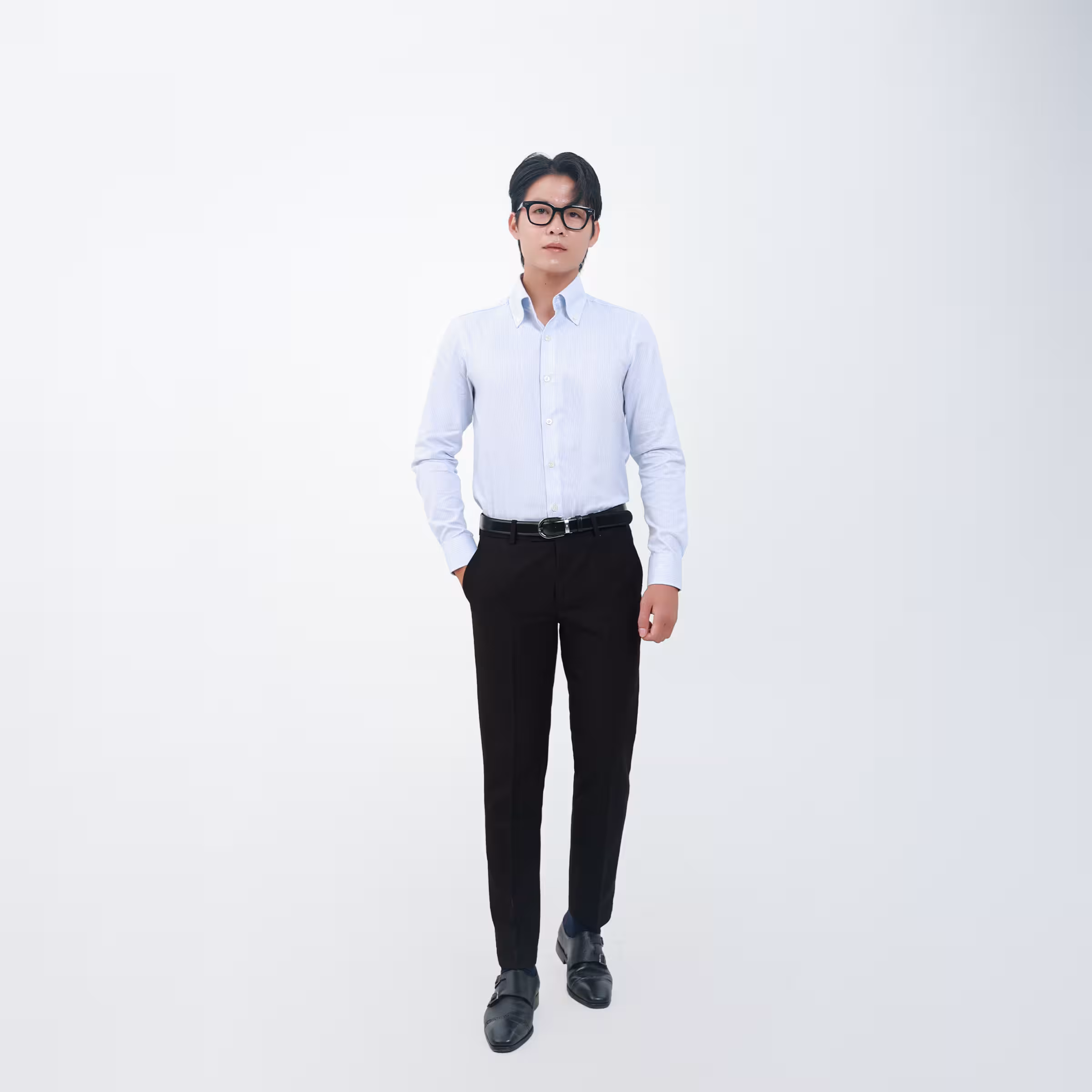 ÁO SƠ MI KẺ SỌC CỔ BUTTON DOWN