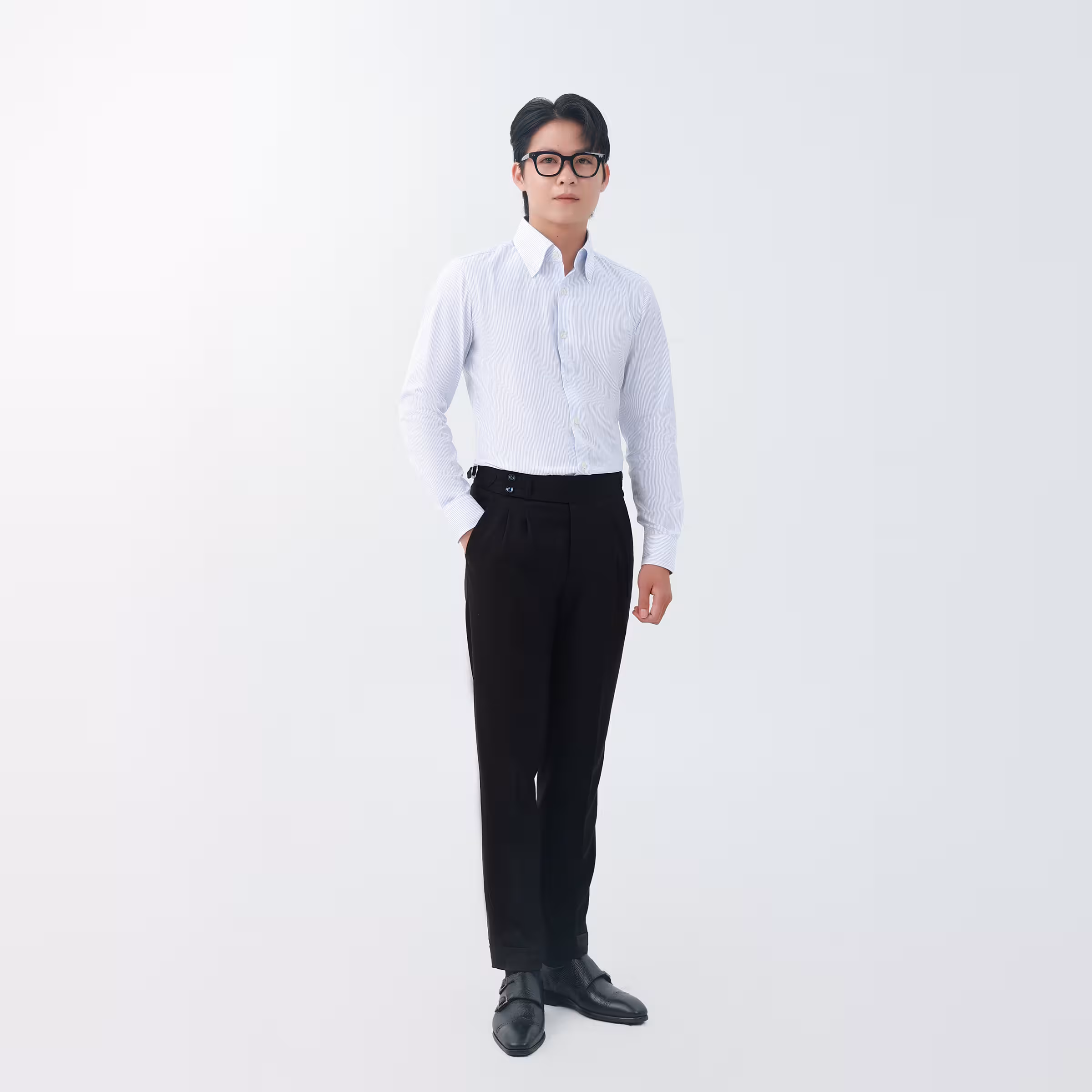 ÁO SƠ MI KẺ SỌC CỔ BUTTON DOWN